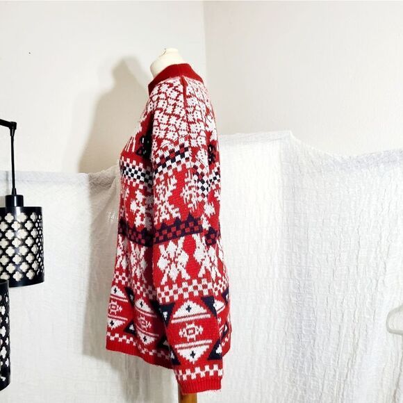 Michael Carrie High Neck "Ugly Christmas Sweater" Size M - Picture 3 of 12